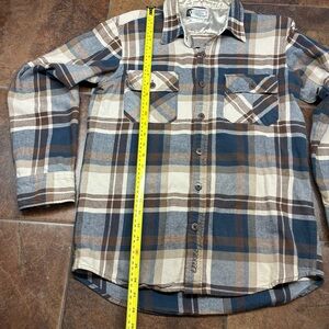 Ezekiel Plaid Button-Down Shirt in Blue, Brown & Cream